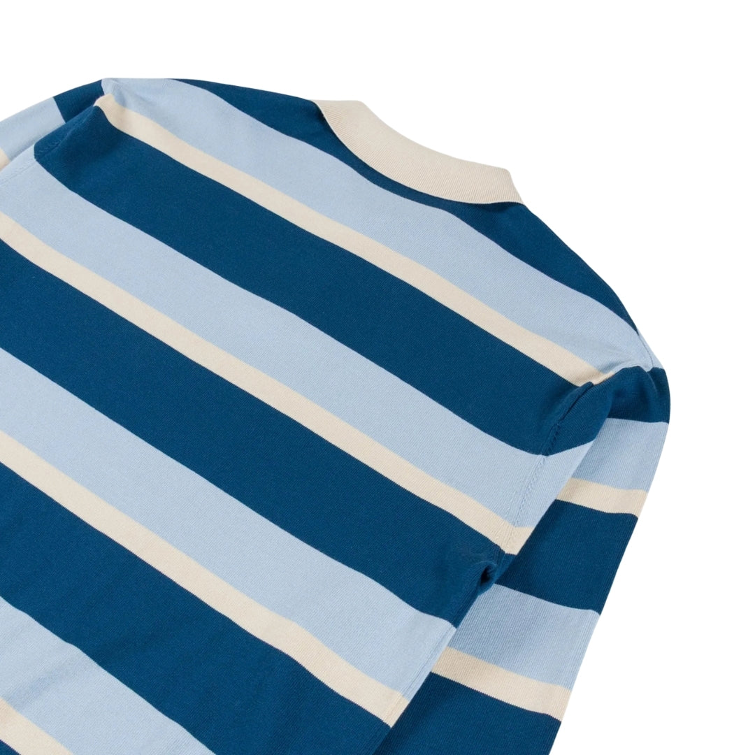 Parlez Pipe Lagoon Blue Long Sleeve Polo Shirt