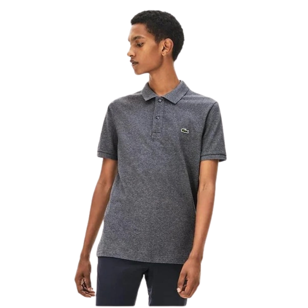 Lacoste Slim Fit Mouse Grey Pique Polo Shirt M