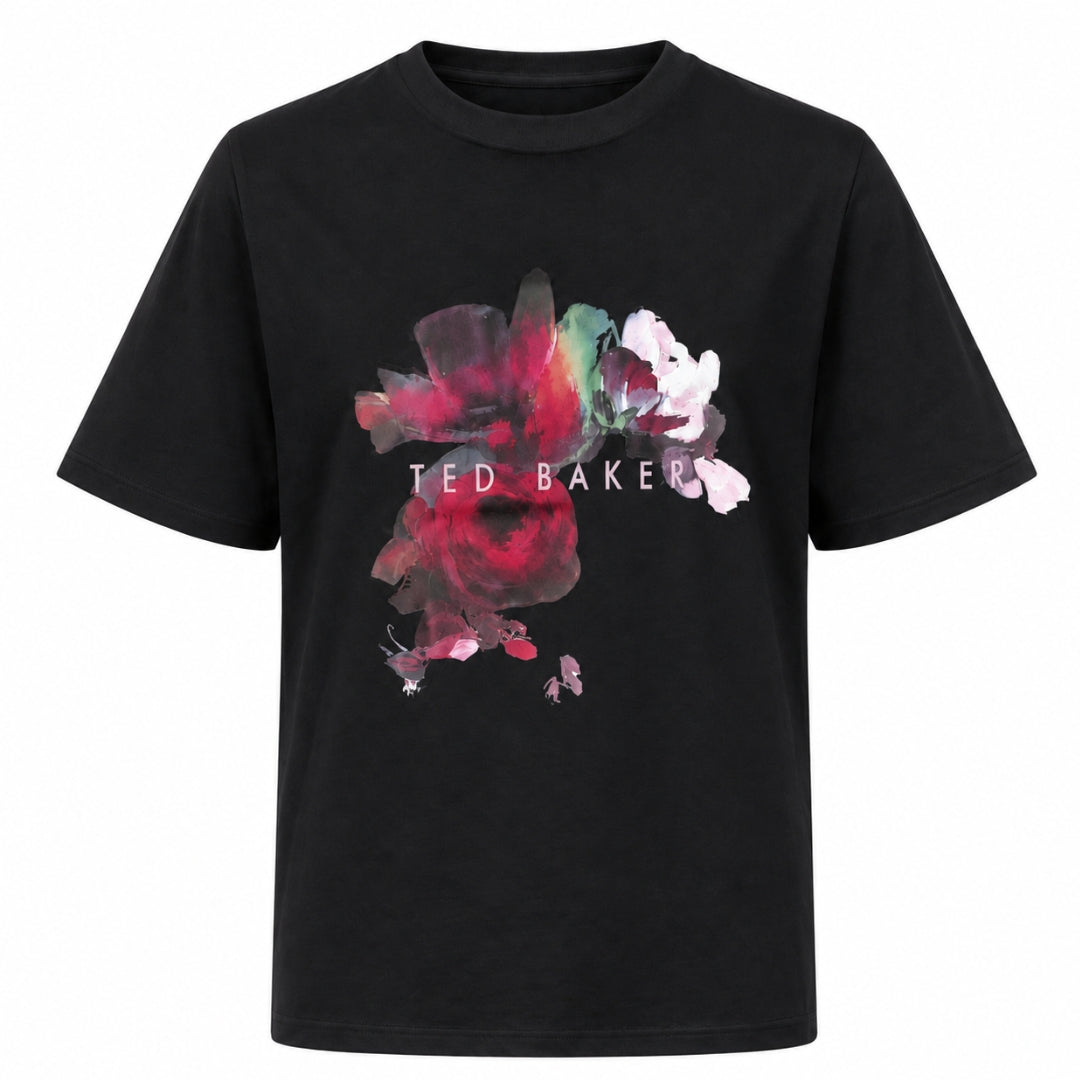 Ted Baker Phina Floral Bloom Black T-Shirt