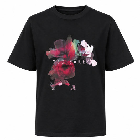 Ted Baker Phina Floral Bloom Black T-Shirt