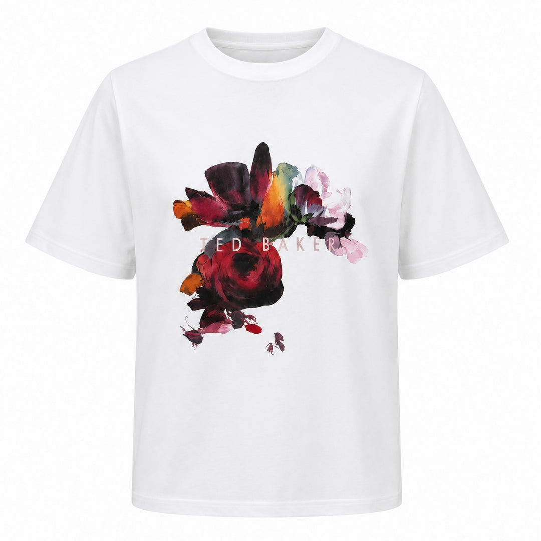 Ted Baker Phina Floral Bloom White T Shirt