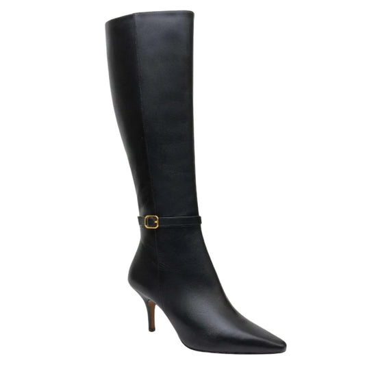 Ted Baker Pipeerr Heeled Leather Knee High Black Boots