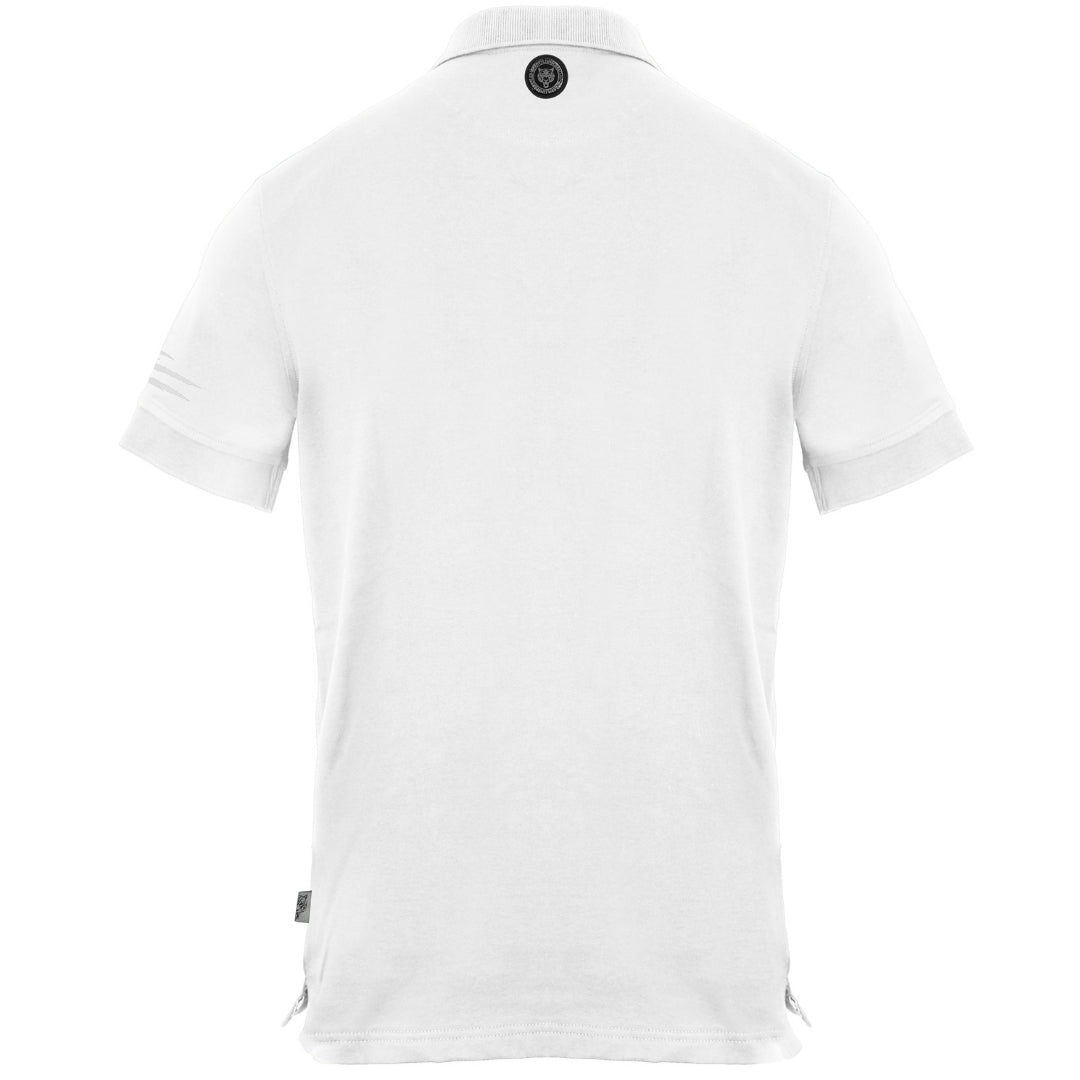 Plein Sport Circle Emblem Logo White Polo Shirt S