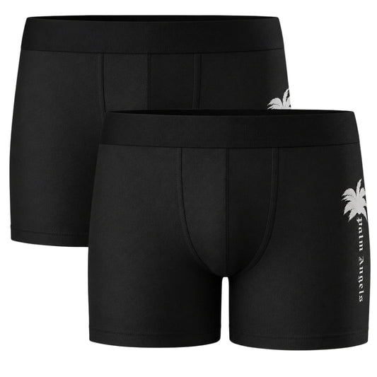 Palm Angels Two-Pack Palm Logo Black Boxer Shorts