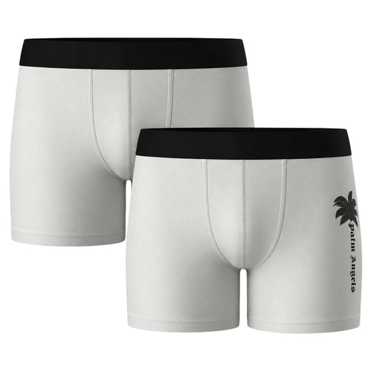 Palm Angels Two-Pack Palm Logo White Boxer Shorts
