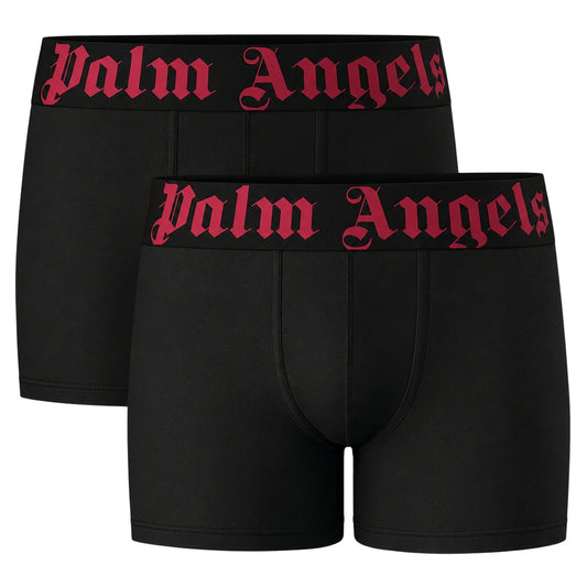 Palm Angels Two-Pack Contrast Logo Black Boxer Shorts