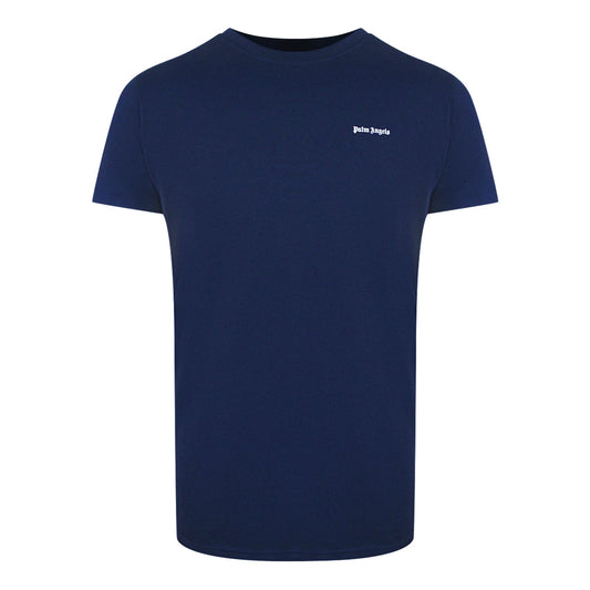 Palm Angels Classic Logo Navy Blue T-Shirt