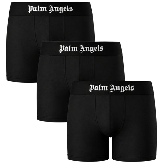 Palm Angels Tri-Pack Black Long Trunk Boxer Shorts