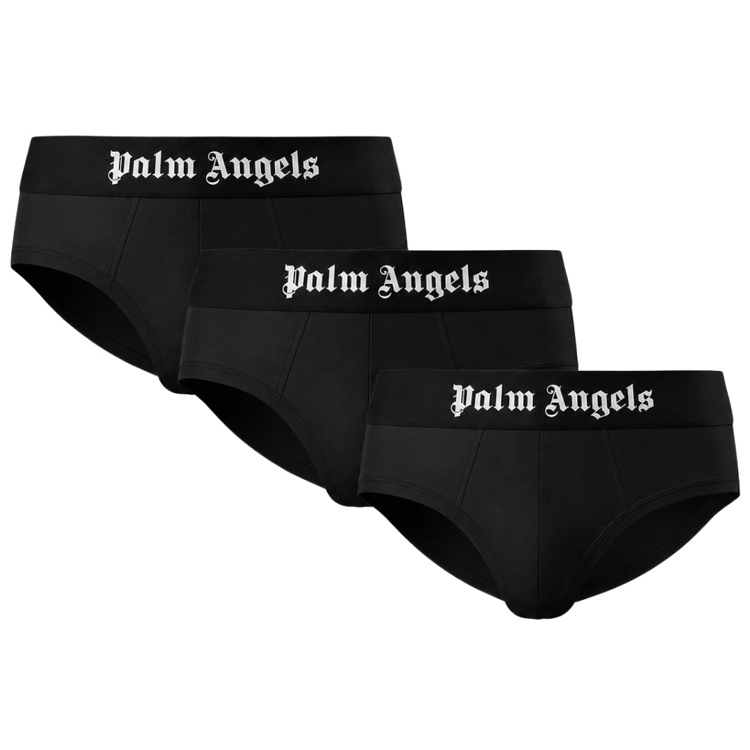 Palm Angels Tri-Pack Black Briefs