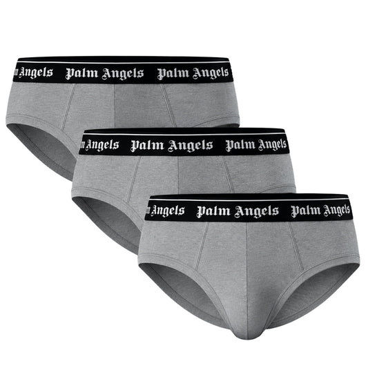 Palm Angels Tri-Pack Classic Logo Grey Briefs