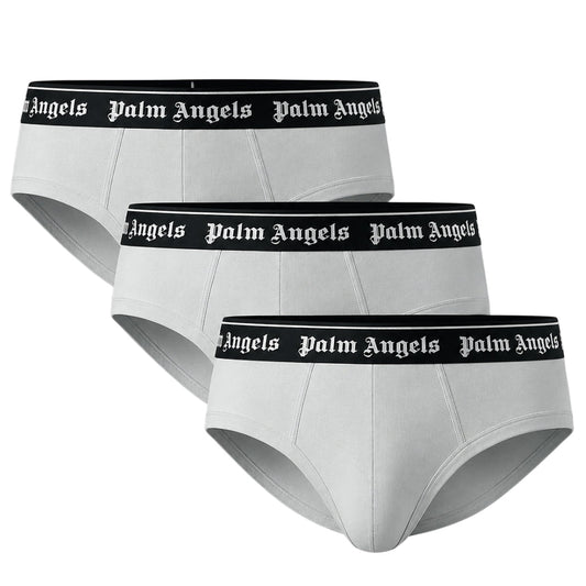 Palm Angels Tri-Pack Classic Logo White Briefs