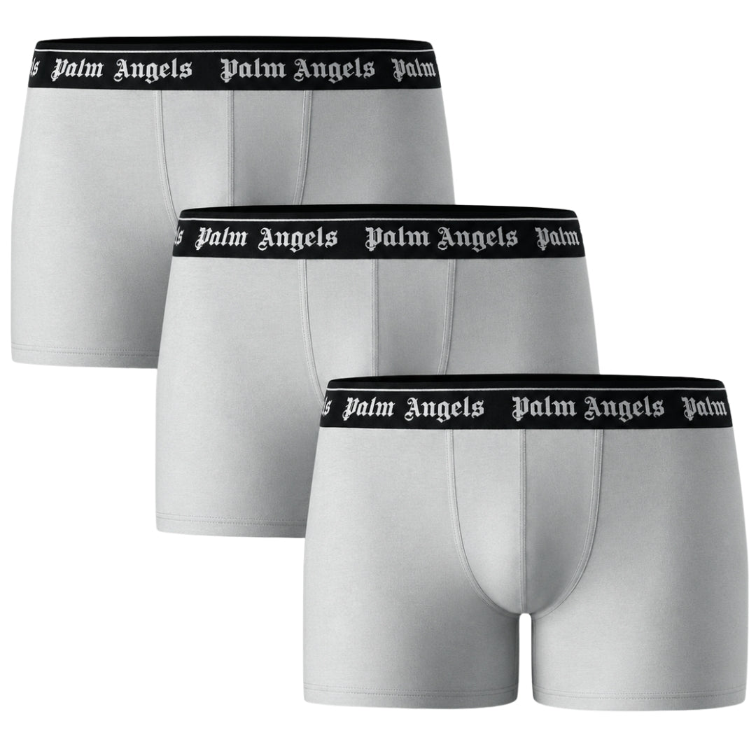 Palm Angels Tri-Pack Classic Logo White Boxer Shorts