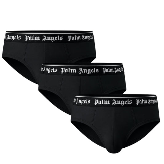 Palm Angels Tri-Pack Classic Logo Black Briefs