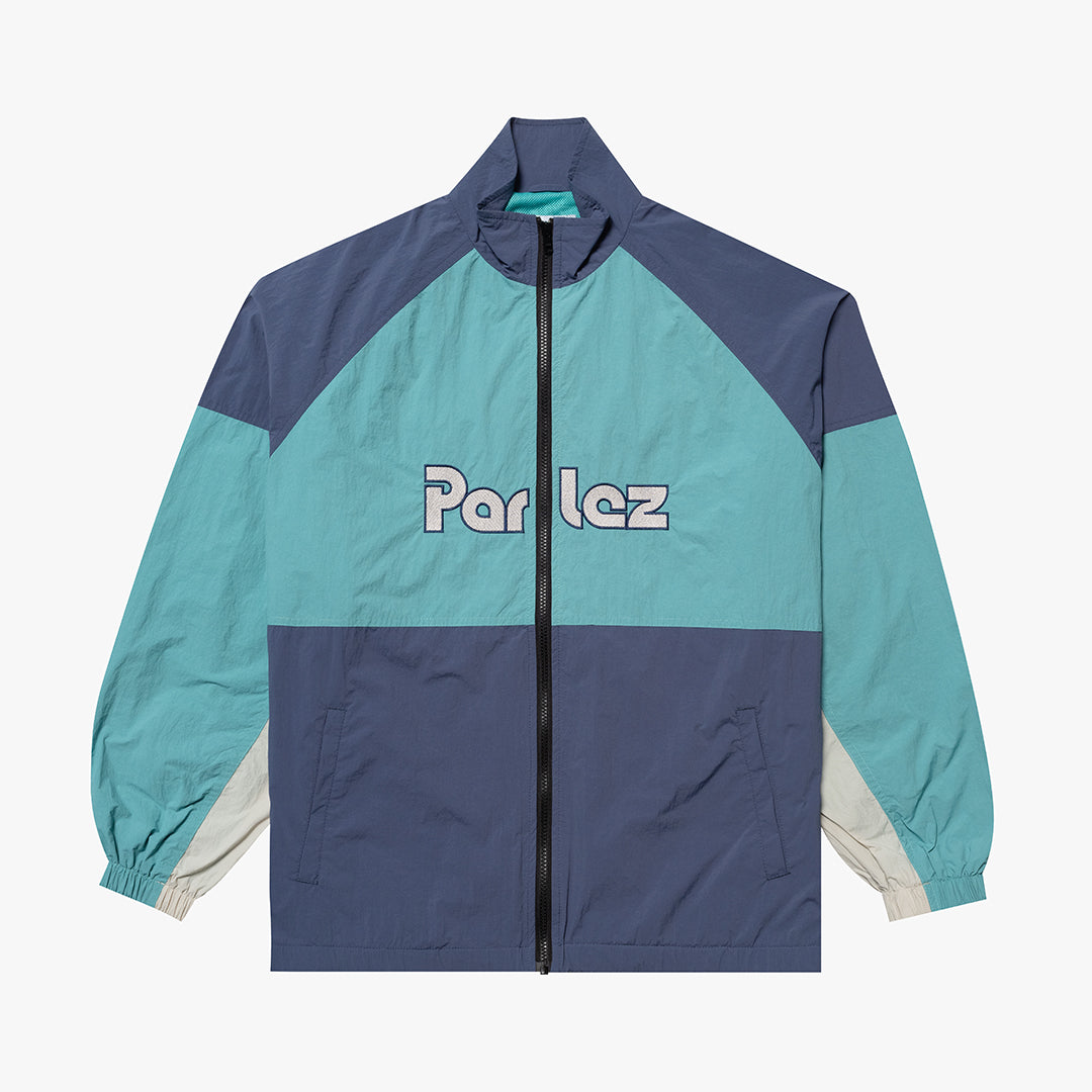 Parlez Rail Leaf Turquoise Track Jacket
