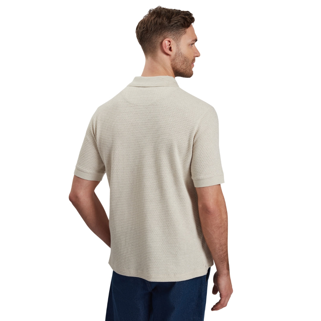 Ted Baker Redman Regular Textured Ecru Polo Shirt