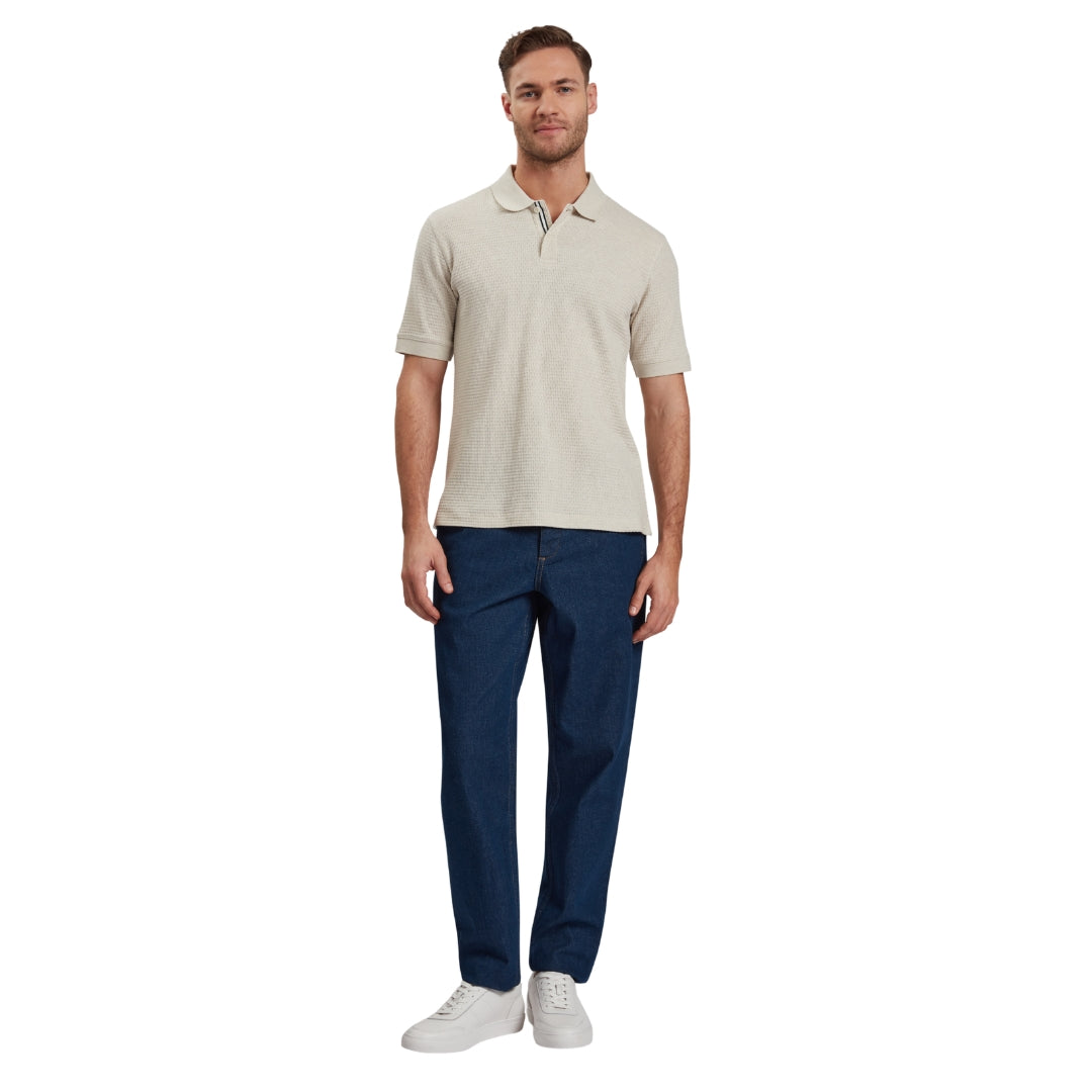 Ted Baker Redman Regular Textured Ecru Polo Shirt