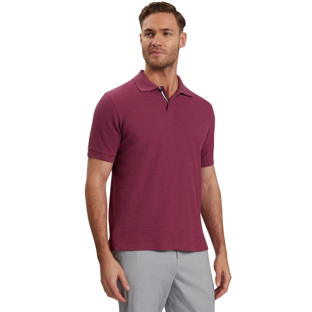 Ted Baker Redman Regular Textured Fuchsia Polo Shirt