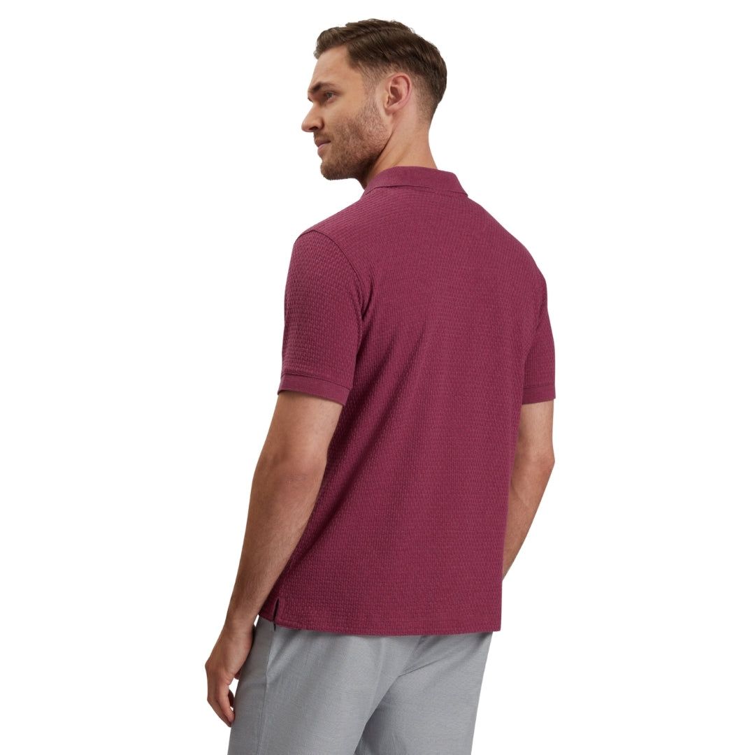 Ted Baker Redman Regular Textured Fuchsia Polo Shirt