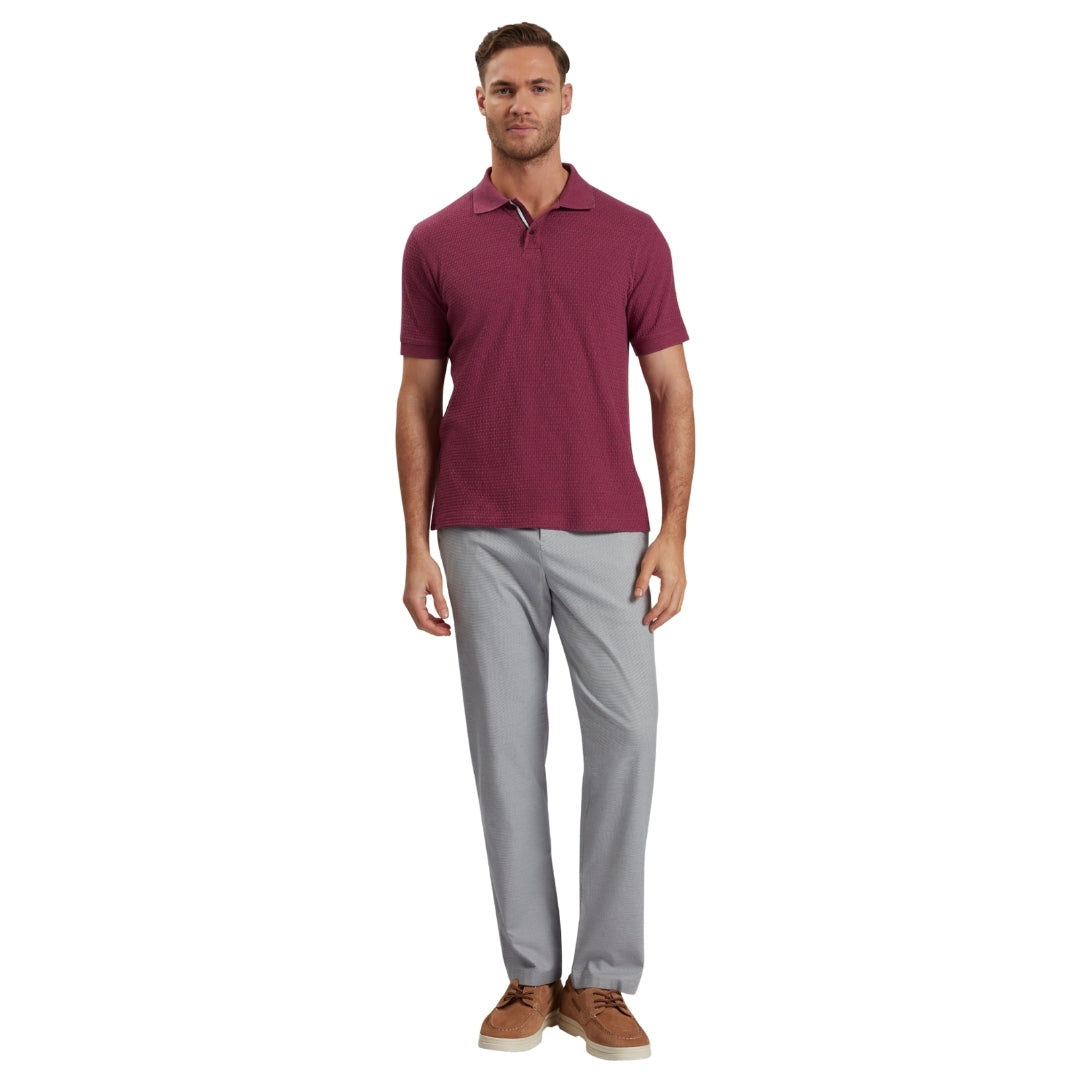 Ted Baker Redman Regular Textured Fuchsia Polo Shirt