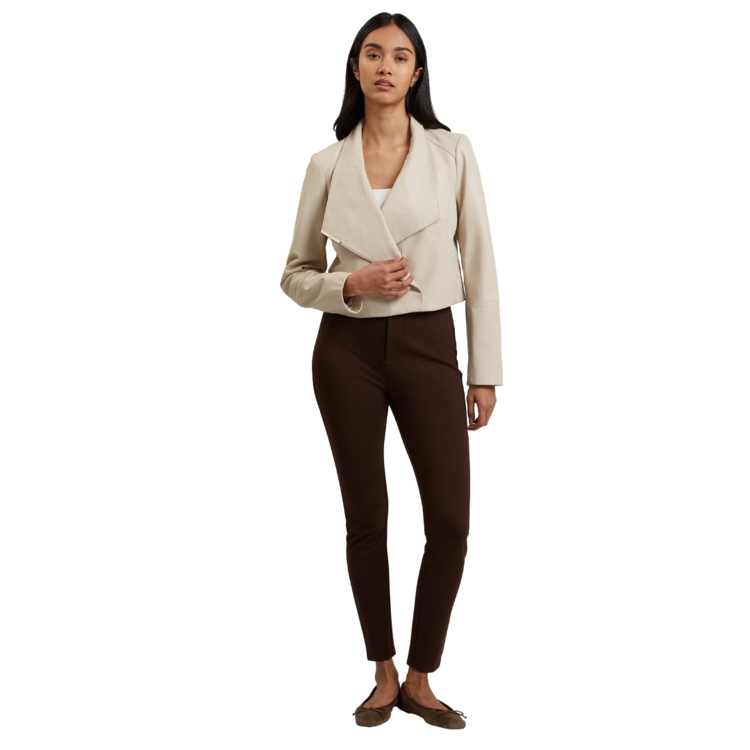 Ted Baker WMO RIYOZE Leather Cropped Wrap Jacket 4