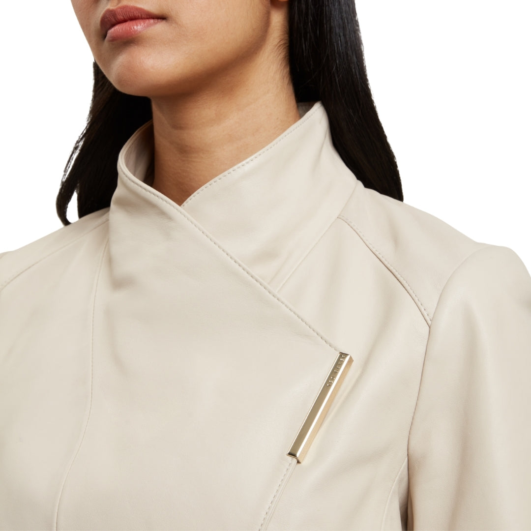 Ted Baker WMO RIYOZE Leather Cropped Wrap Jacket 4