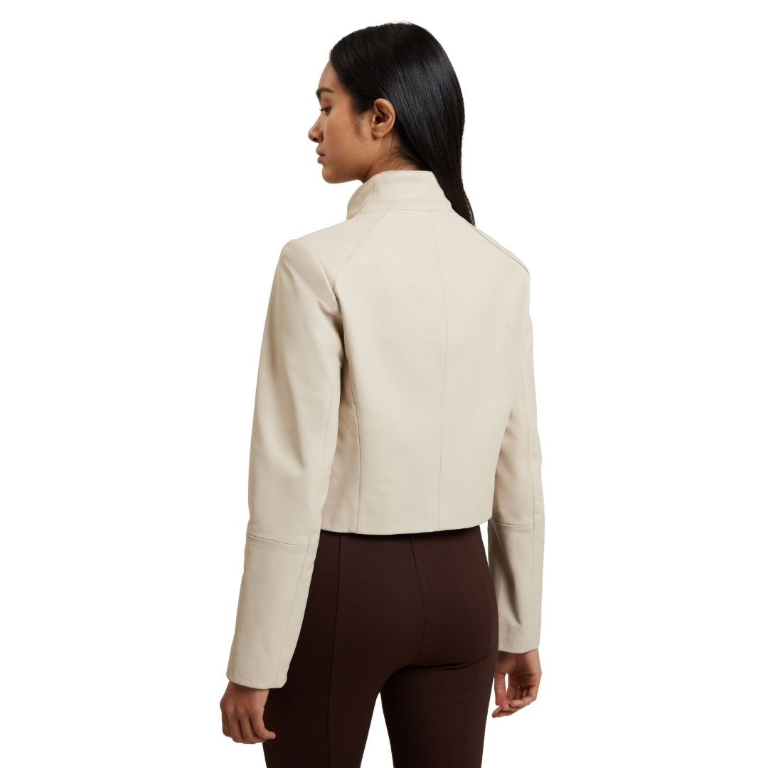 Ted Baker WMO RIYOZE Leather Cropped Wrap Jacket 4