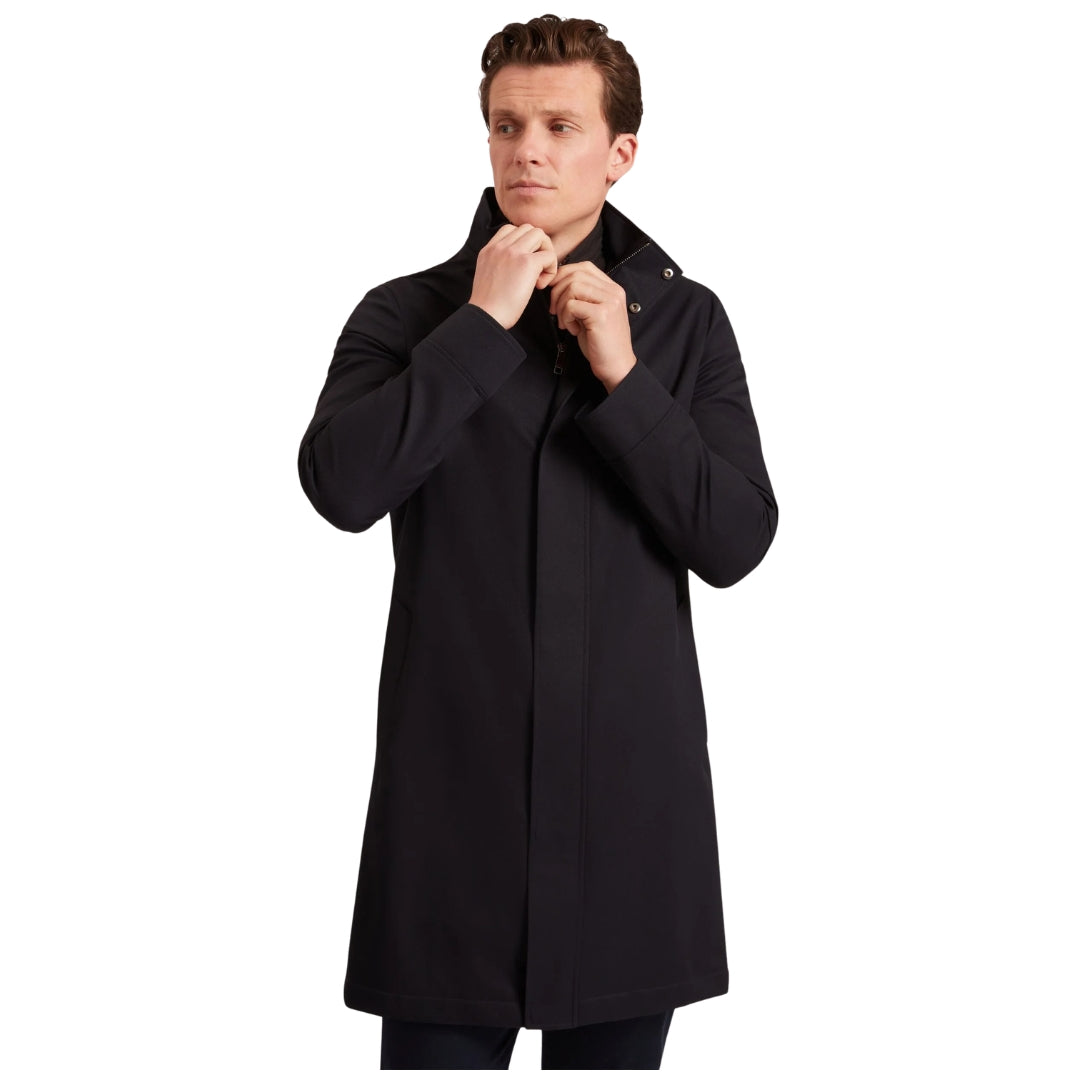 Ted Baker Ruabon Nylon Funnel Neck Navy Jacket