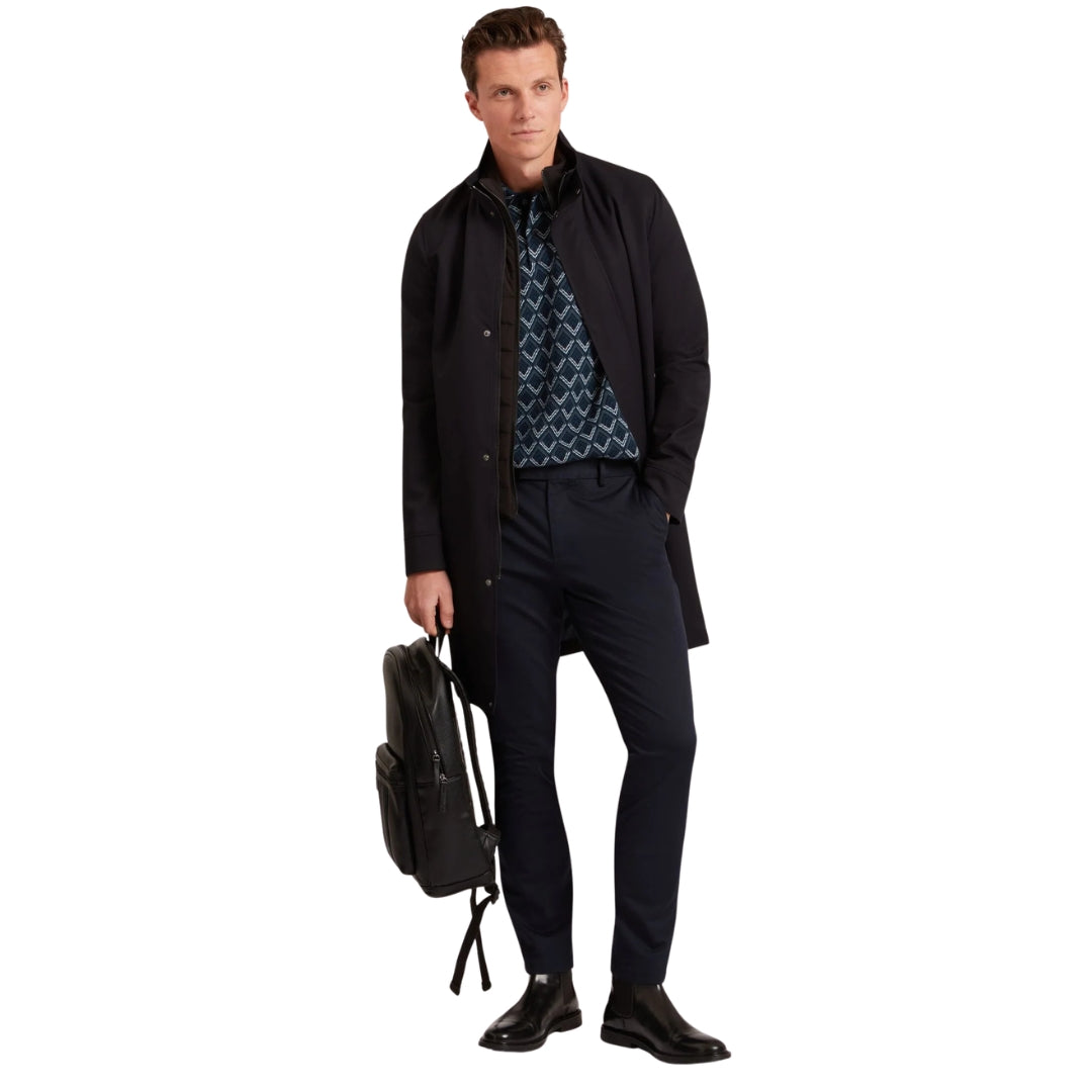 Ted Baker Ruabon Nylon Funnel Neck Navy Jacket