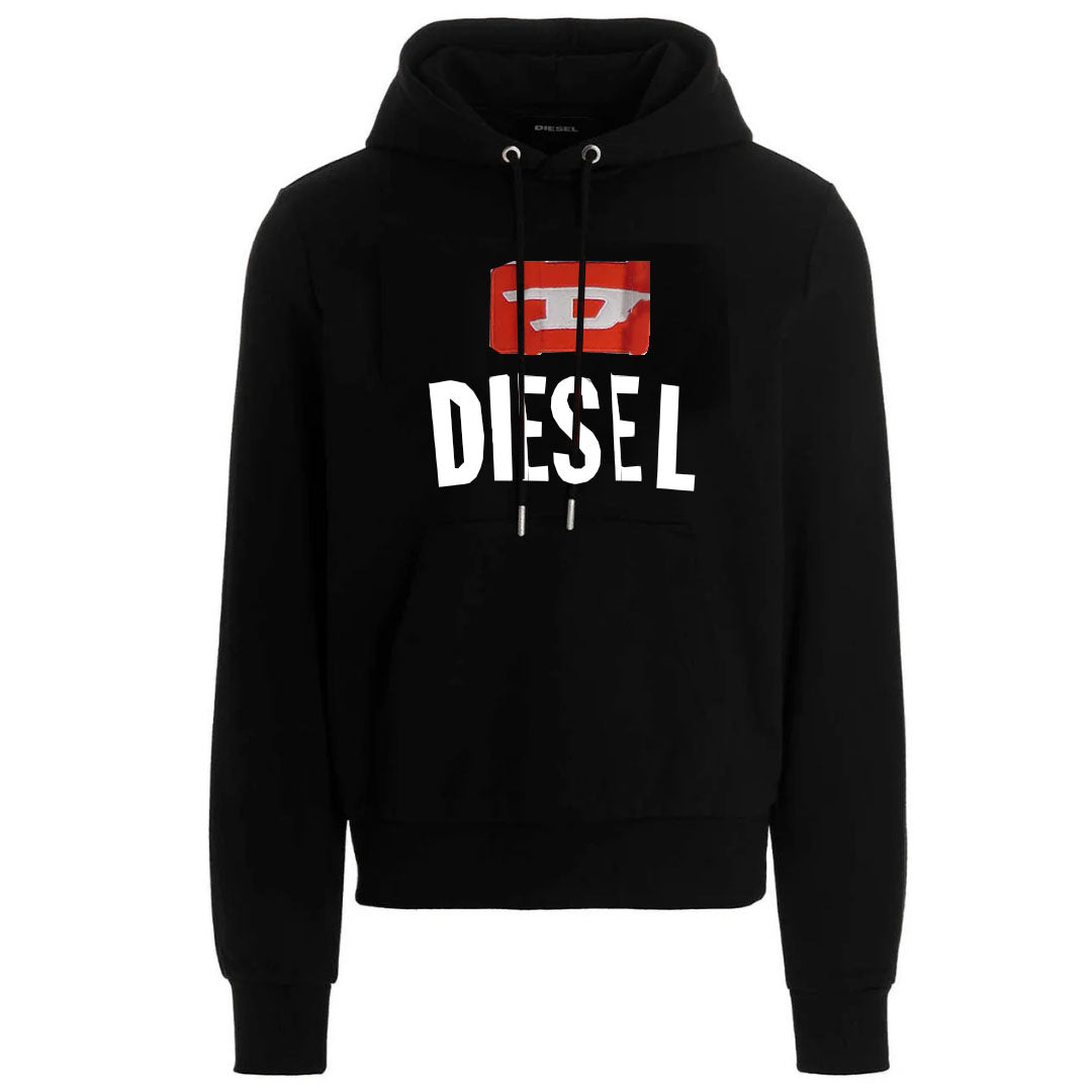 Diesel New D Logo Black Hoodie - Nova Clothing
