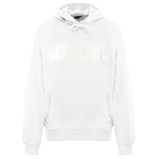 Diesel Monotone Logo Bright White Hoodie