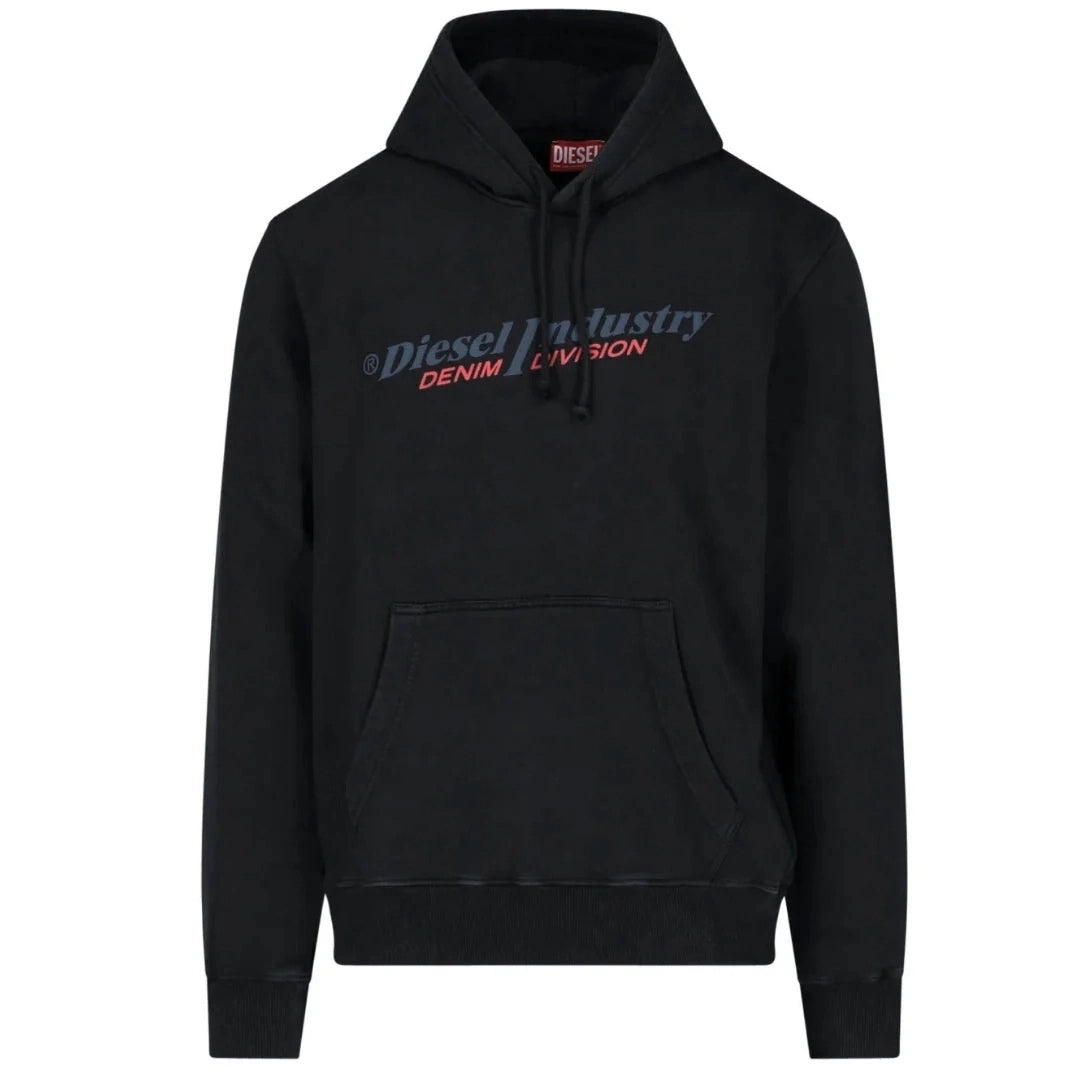 Diesel New Industry Logo Black Hoodie