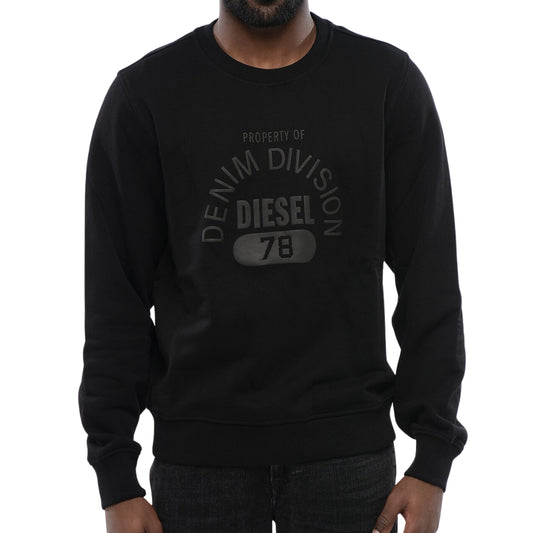 Diesel Denim Division Logo Black Sweatshirt
