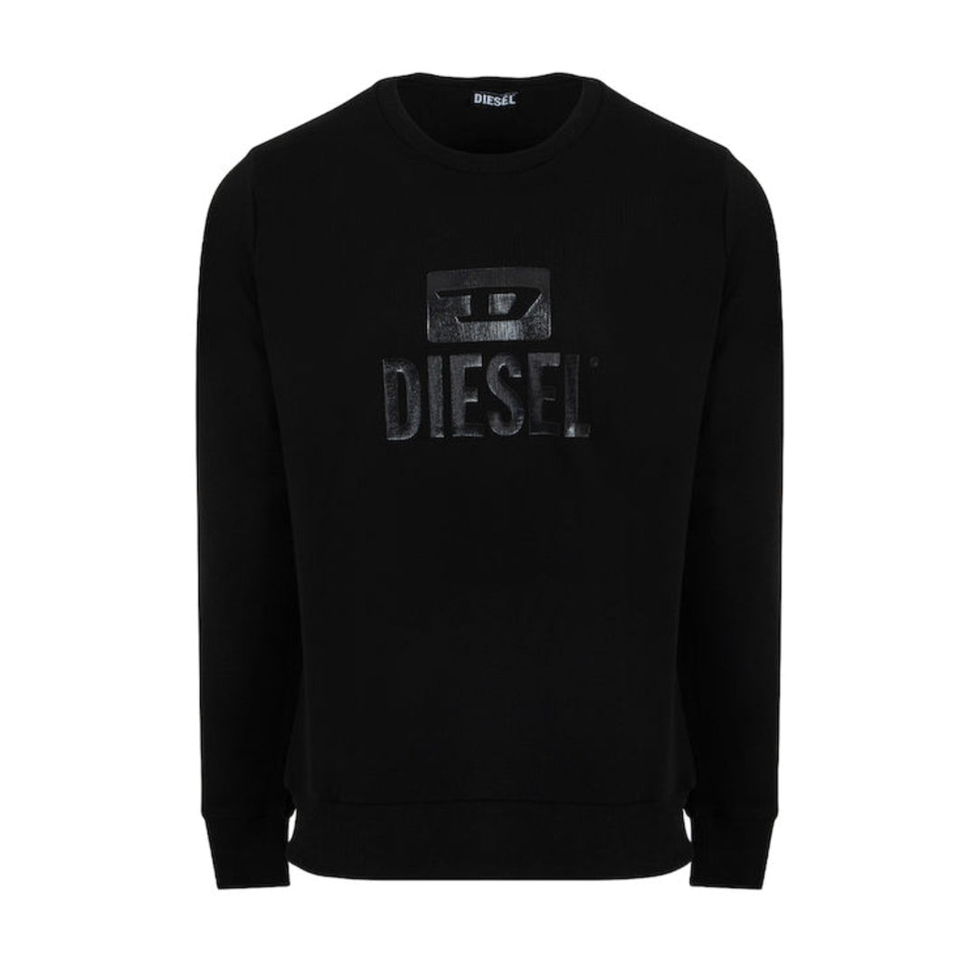 Diesel S-Gir-Crewneck Tone On Tone Black Men's Sweatshirt L