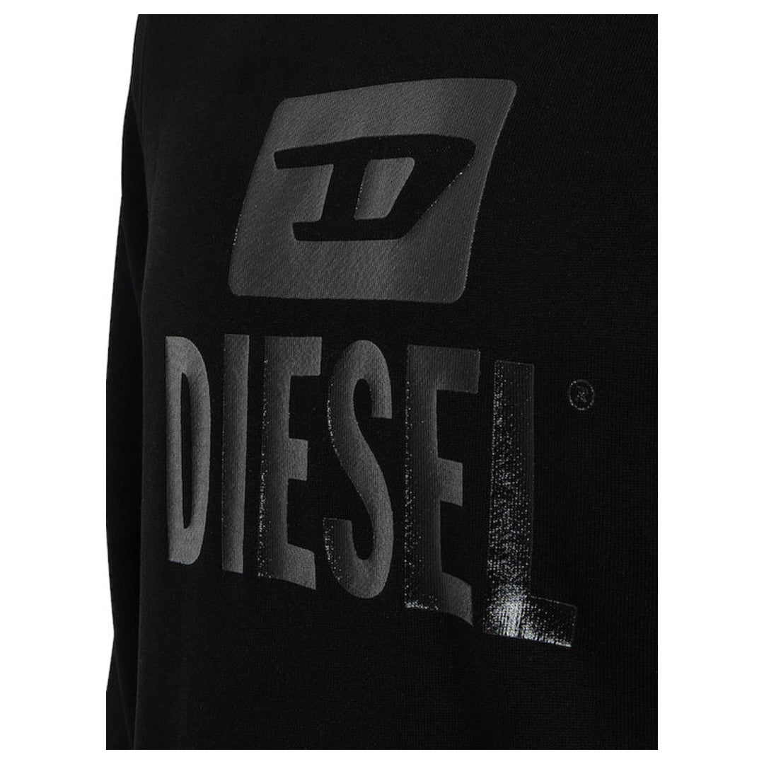Diesel S-Gir-Crewneck Tone On Tone Black Men's Sweatshirt L