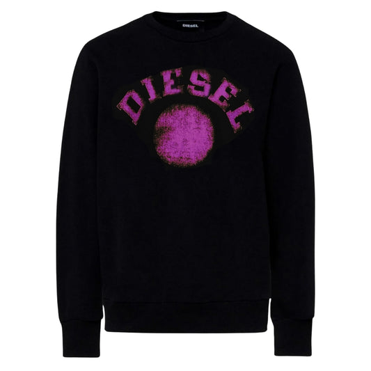 Diesel Faded Dot Logo Black Sweatshirt