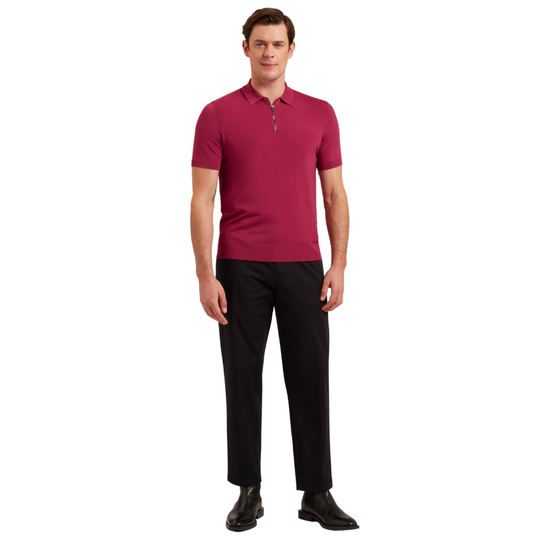 Ted Baker MMK DALDIN SS Rayon Zip Polo 4