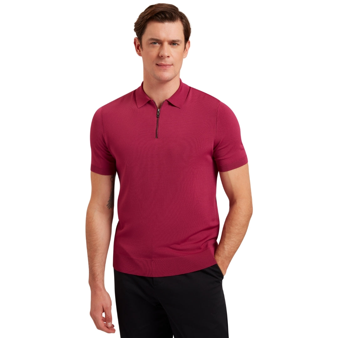 Ted Baker MMK DALDIN SS Rayon Zip Polo 4