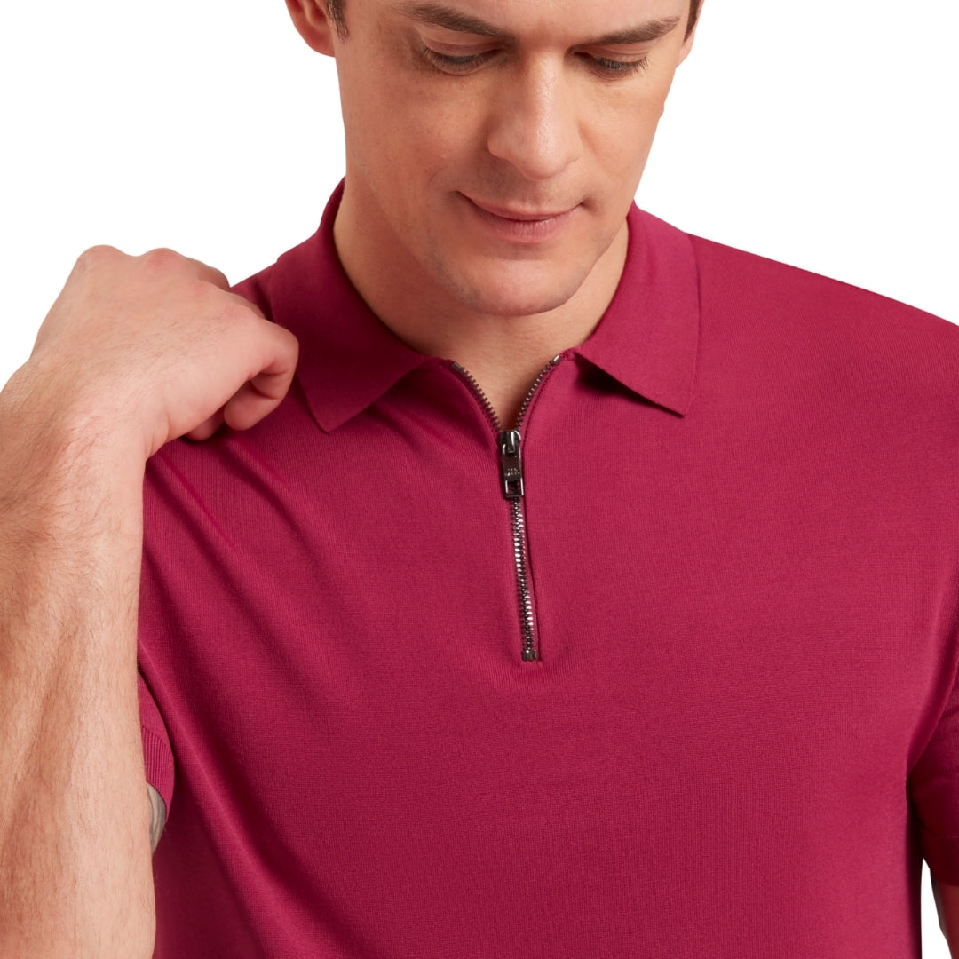Ted Baker MMK DALDIN SS Rayon Zip Polo 4