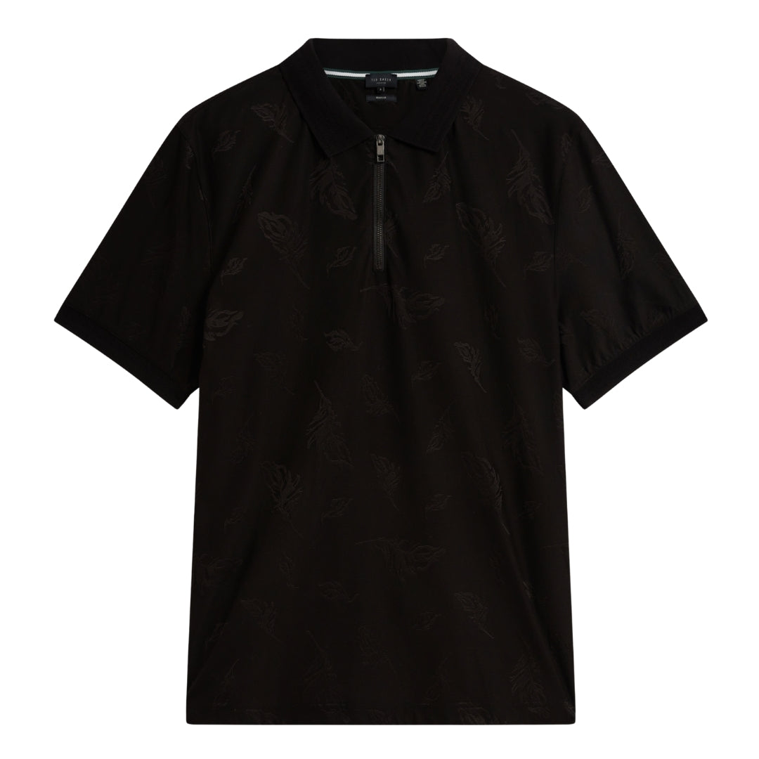 Ted Baker MMB NEYACK SS Feather Jacquard Zip Polo 6