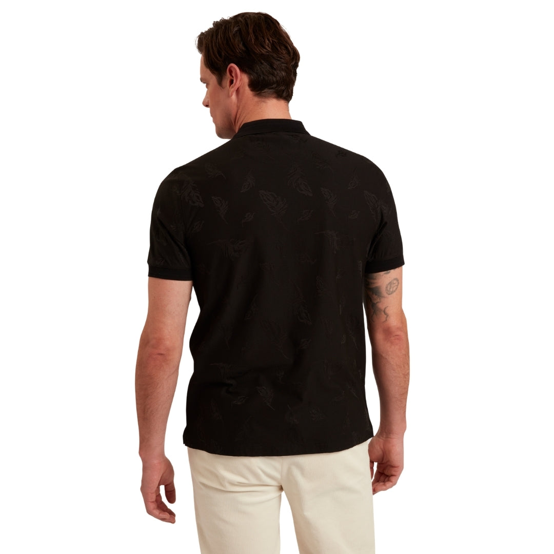 Ted Baker MMB NEYACK SS Feather Jacquard Zip Polo 6