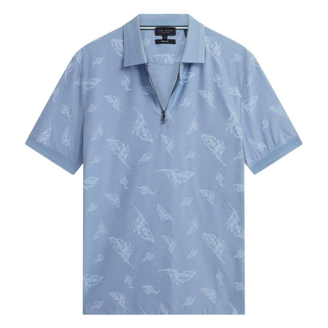 Ted Baker MMB NEYACK SS Feather Jacquard Zip Polo 5