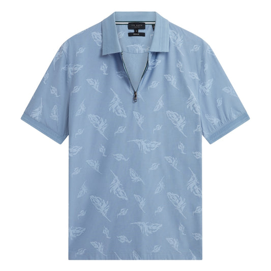 Ted Baker MMB NEYACK SS Feather Jacquard Zip Polo 5