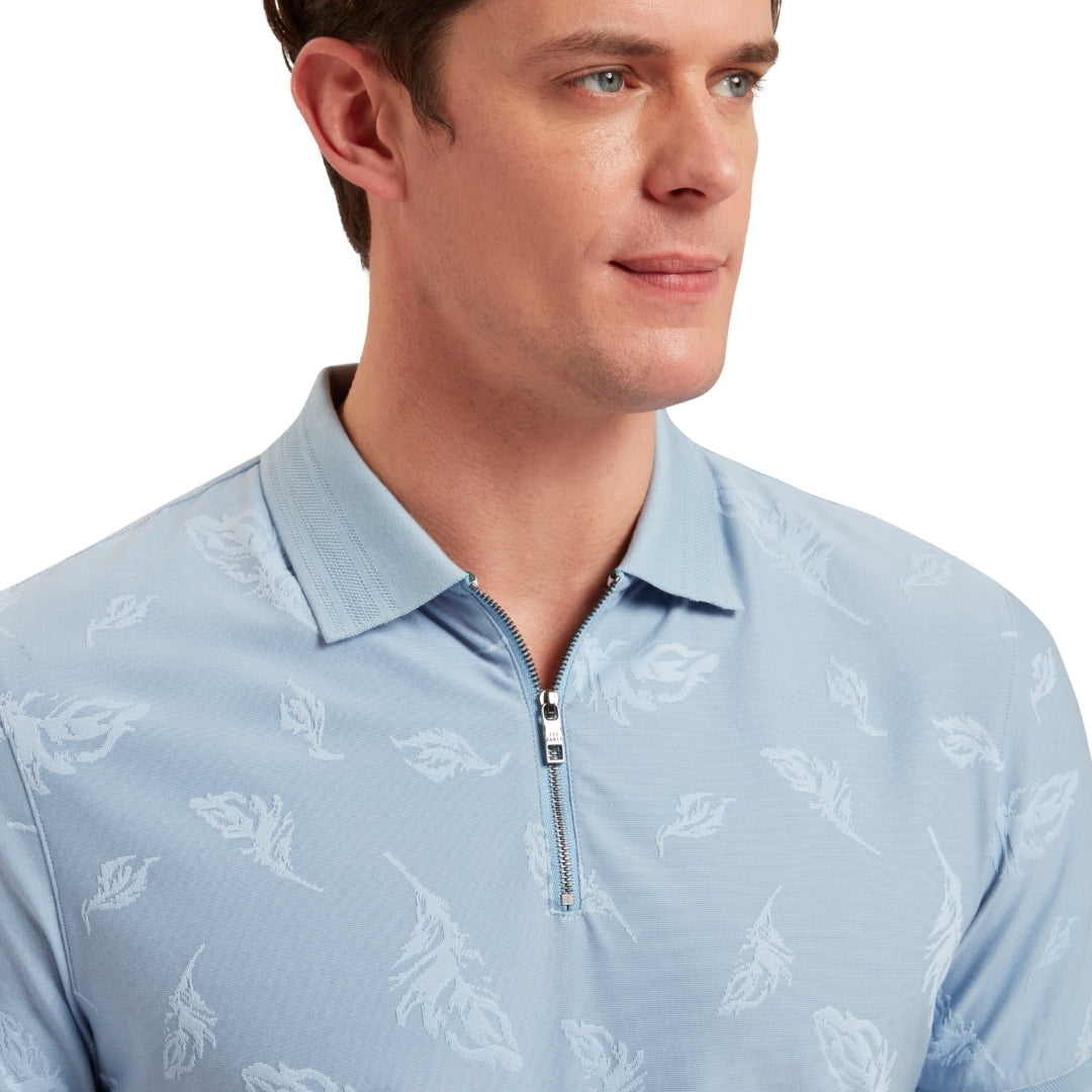 Ted Baker MMB NEYACK SS Feather Jacquard Zip Polo 5