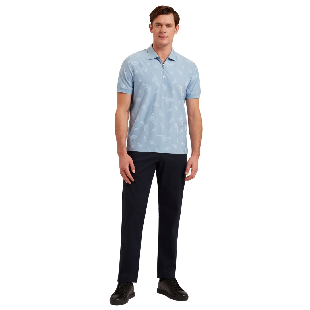 Ted Baker MMB NEYACK SS Feather Jacquard Zip Polo 5