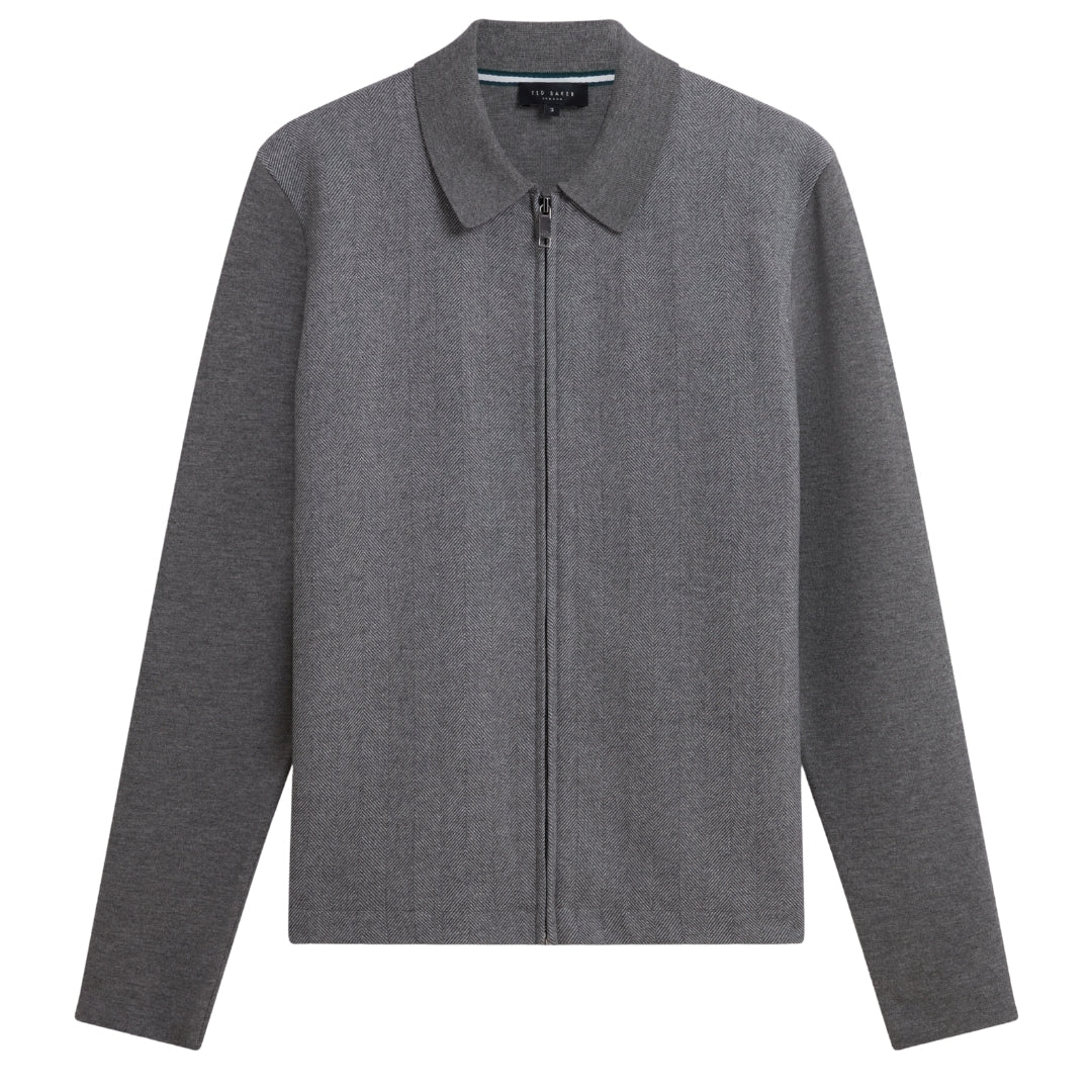 Ted Baker MMK DEJO Herringbone Front Zip Through 1