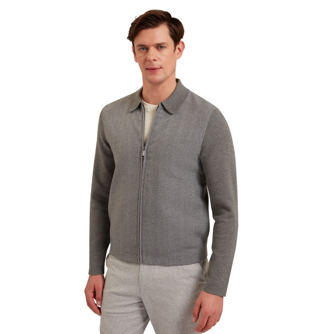 Ted Baker MMK DEJO Herringbone Front Zip Through 1