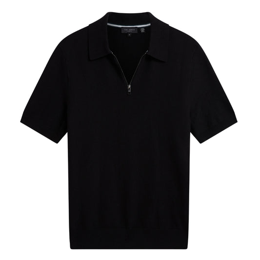 Ted Baker MMK FOURD SS Herringbone Stitch Zip Polo 5