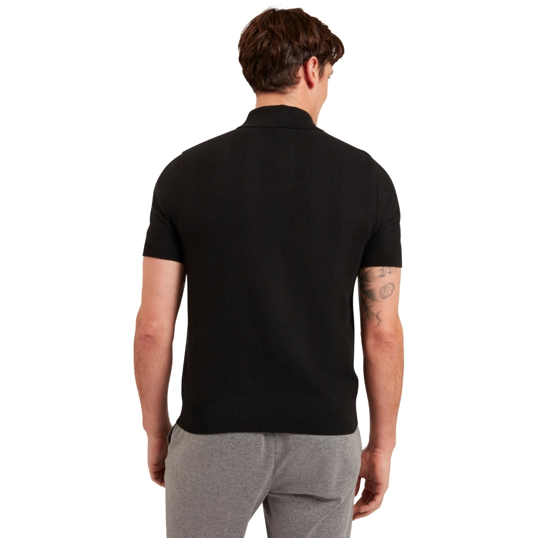 Ted Baker MMK FOURD SS Herringbone Stitch Zip Polo 5