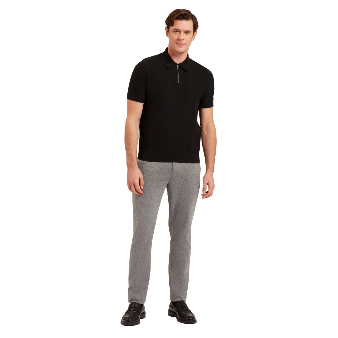 Ted Baker MMK FOURD SS Herringbone Stitch Zip Polo 5
