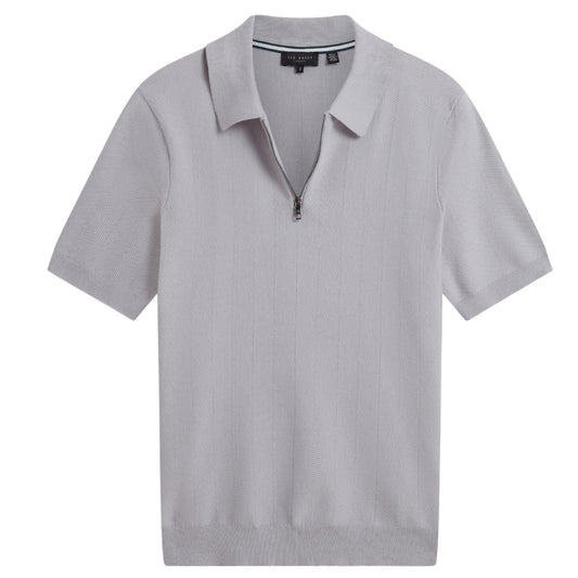 Ted Baker MMK FOURD SS Herringbone Stitch Zip Polo 5